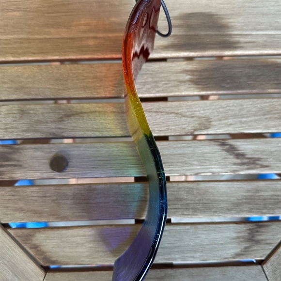 fused glass pride wavy suncatcher - 5x9.5 inches - Picture 4 of 7